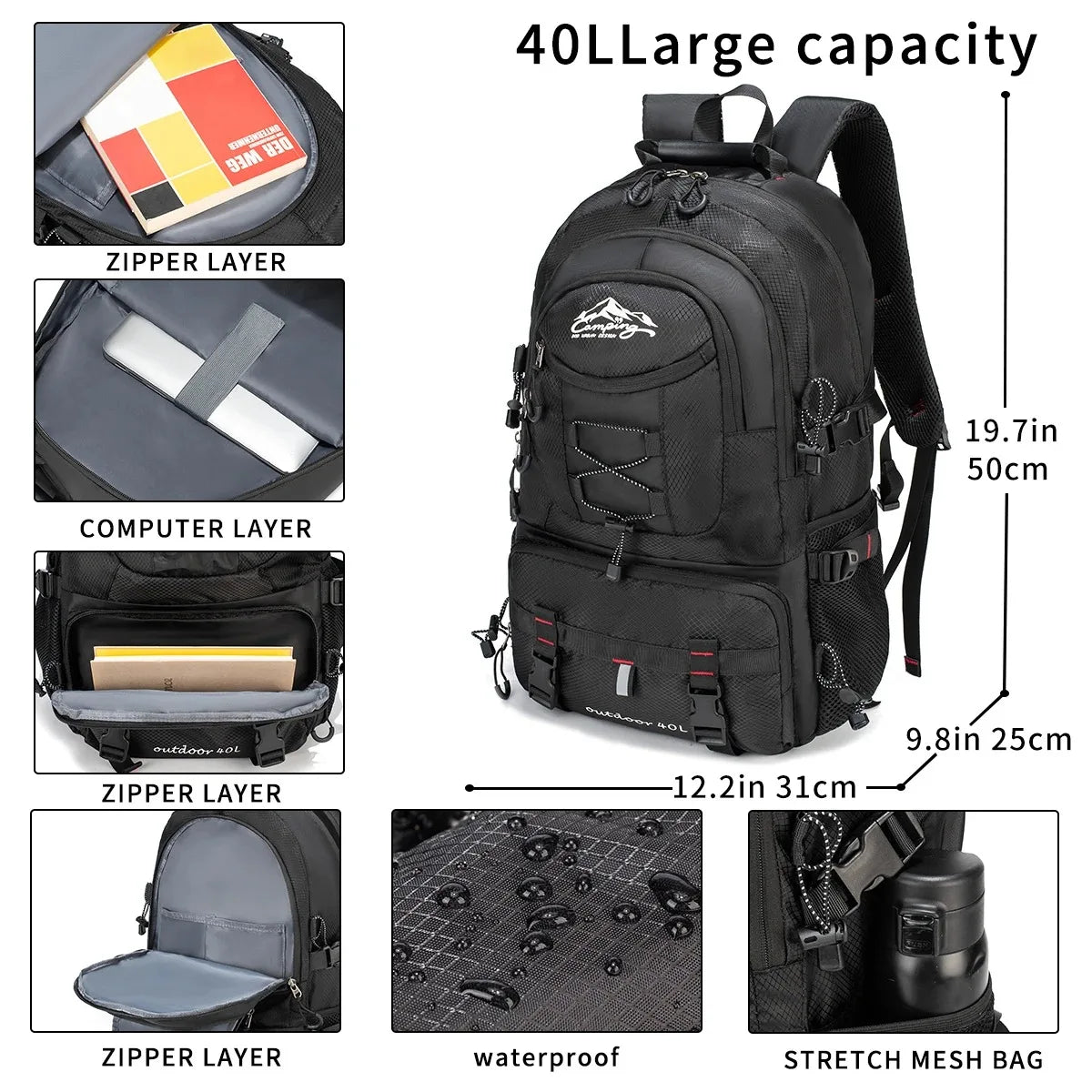 Lightweight 40L Hiking Backpack - product image 2