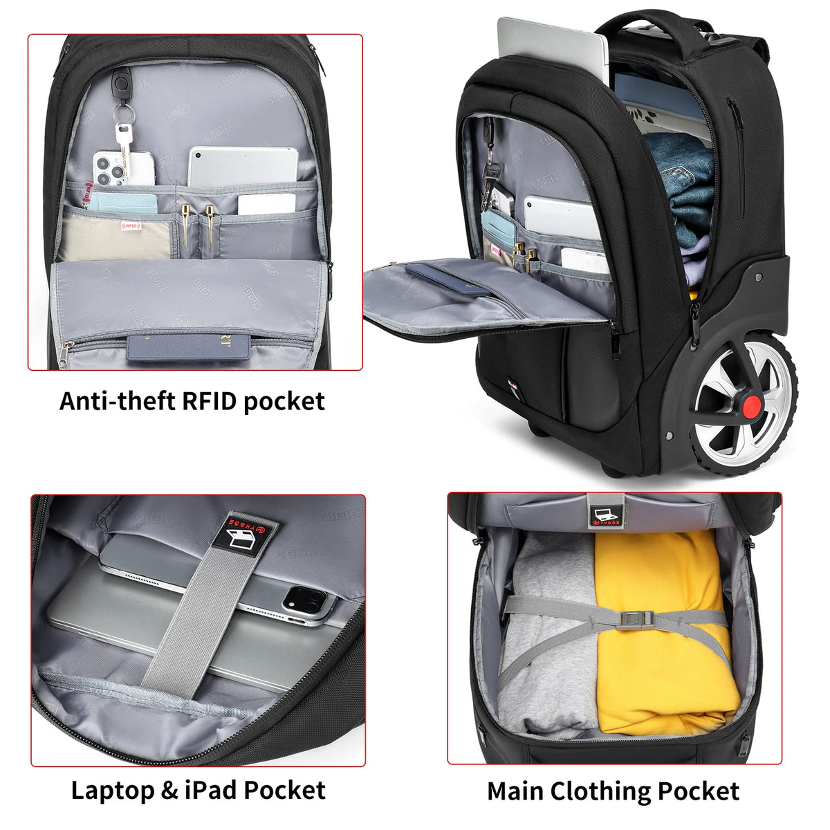 20-Inch Rolling Carry-On Backpack - product image 3