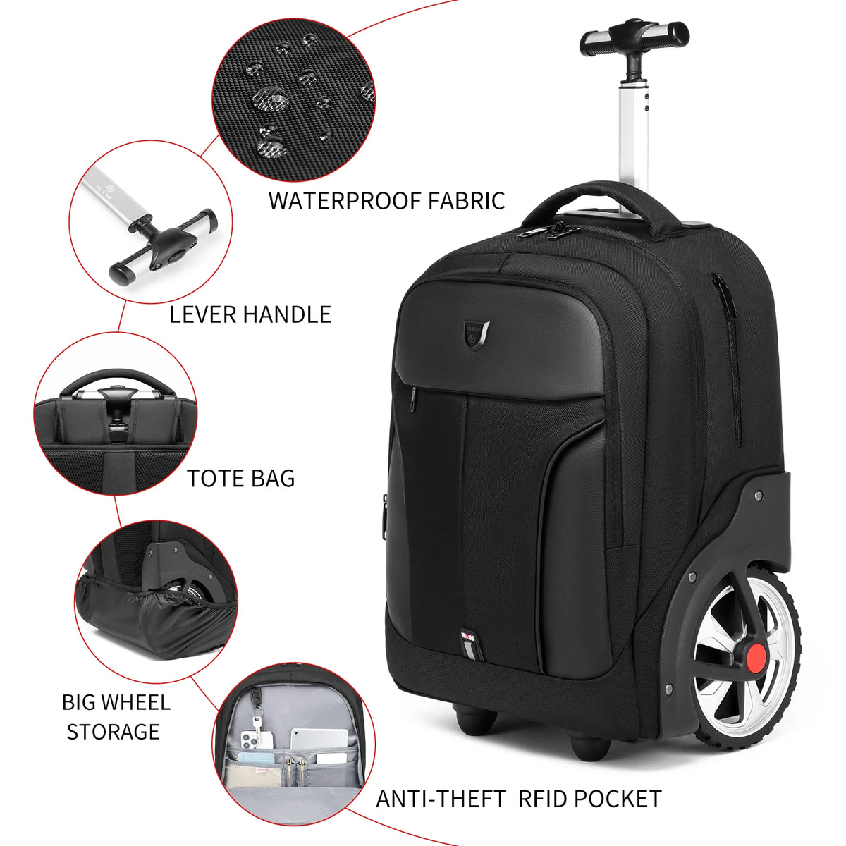 20-Inch Rolling Carry-On Backpack - product image 4